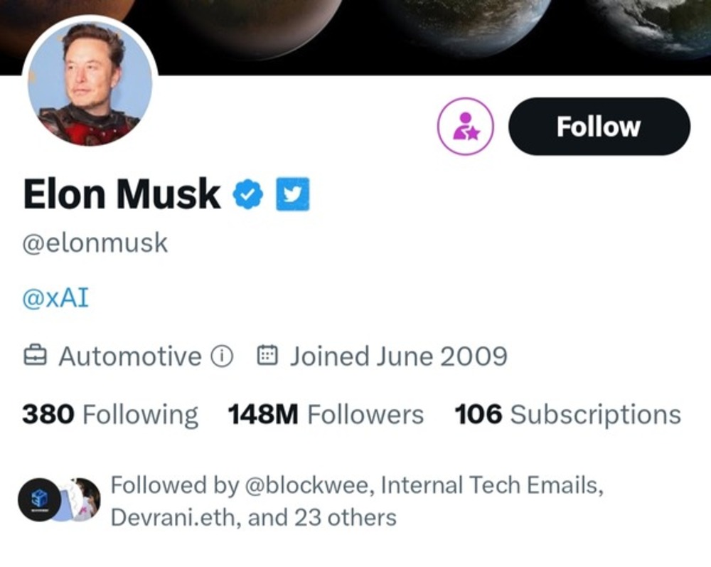 Elon Musk, a prominent crypto expert on blockchain Twitter