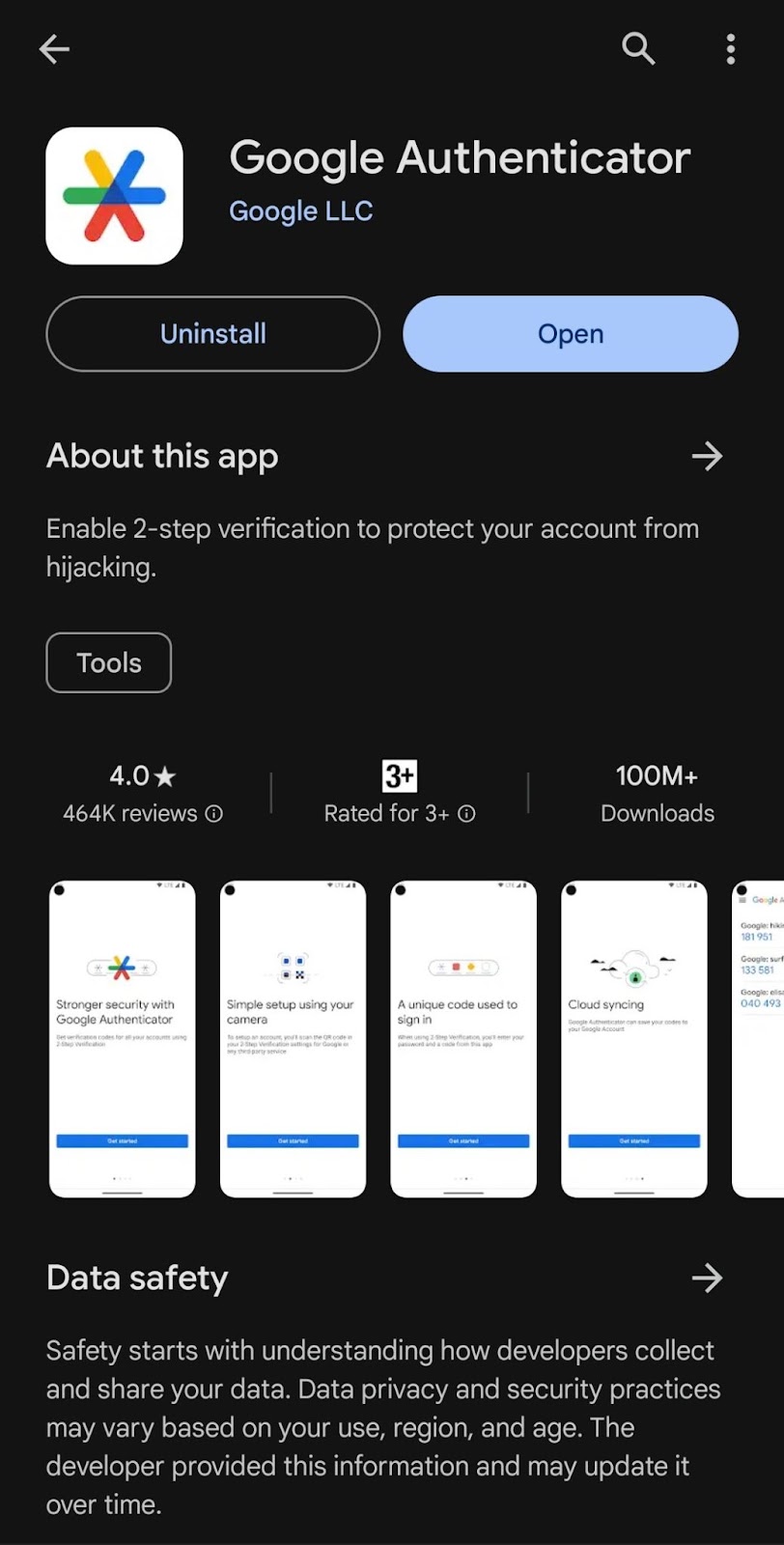 Google authenticator app 