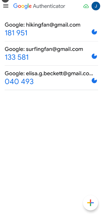 6-digit 2FA codes on your Google Authenticator app