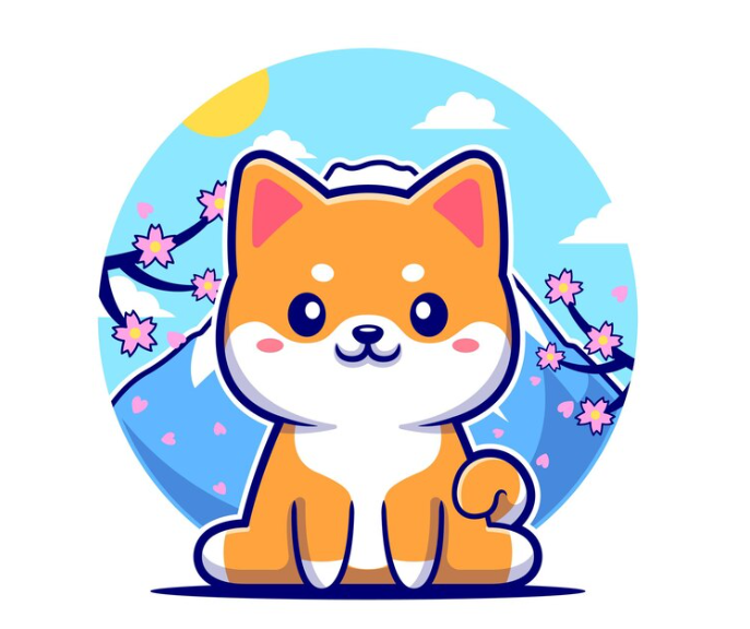 The Japanese Shiba dog 